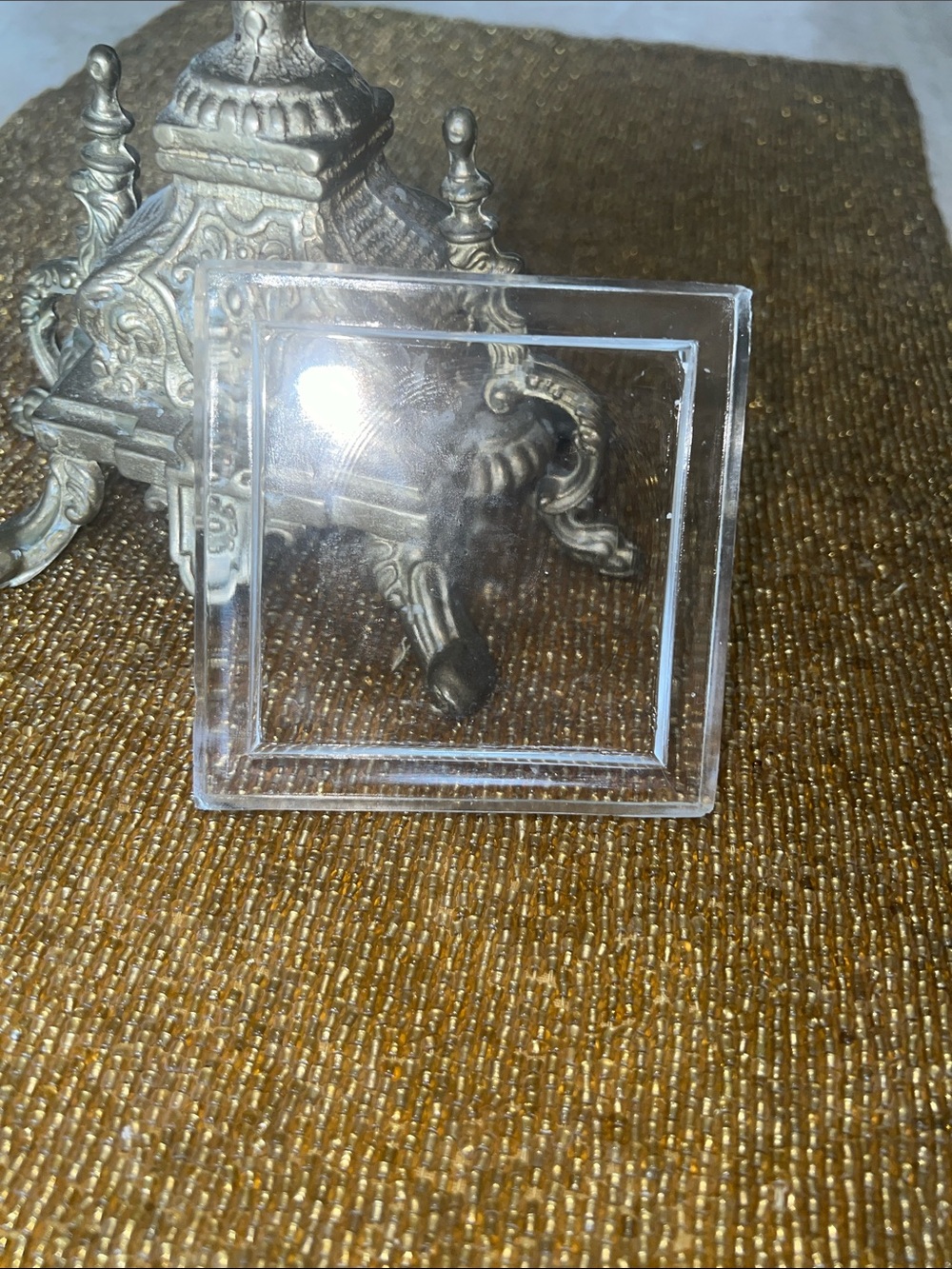 Clear Glass Square Display Block/candle holder- Versatile Home Accent